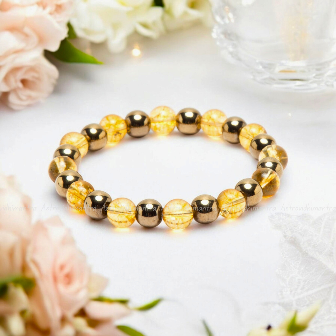 Citrine & Pyrite Bracelet